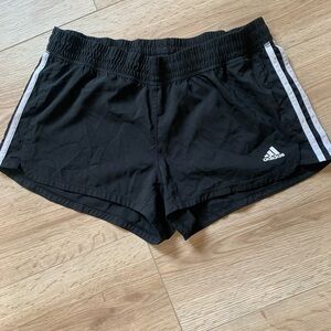 Adidas Women's Black and White Athletic Shorts